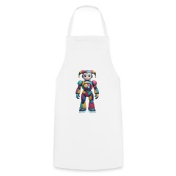 Robot Bouffon à Patchwork Gear - Tablier de cuisine - blanc - Devant - AI Model Male 185 dark (185cm)