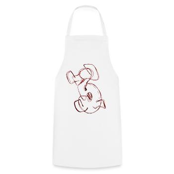 Préféré numéro 3 Trois 3 - Tablier de cuisine - blanc - Devant - AI Model Male 185 dark (185cm)