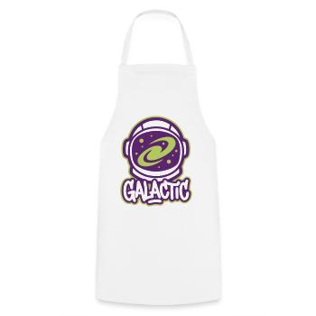 Galactic Astronaut Logo - Cooking Apron - white - Front - AI Model Male 185 dark (185cm)