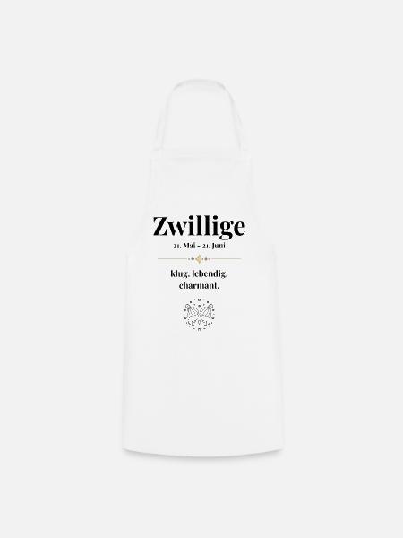 Zwillinge Sternzeichen Eigenschaften - Kochschürze - Weiß