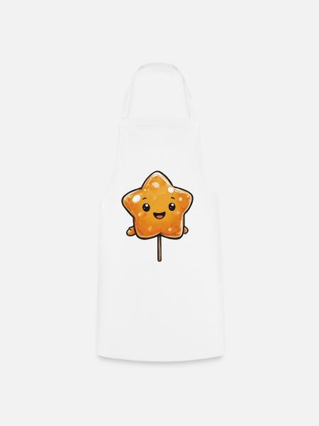 Kawaii Stern-Lutscher - Kochschürze - Weiß