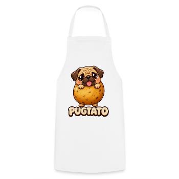 Funny Cute Pugtato Pug Potato Kawaii Dog - Kochschürze - Weiß - Vorne - AI Model Male 185 dark (185cm)