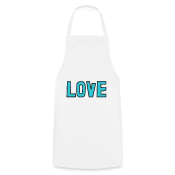 LOVE. MOM. MOTHER'S DAY. HAPPY MOTHER'S DAY - Cooking Apron - white - Front - AI Model Male 185 dark (185cm)