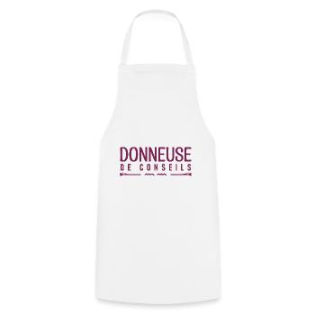 Donneuse de conseils. cadeau Conseiller. - Tablier de cuisine - blanc - Devant - AI Model Male 185 dark (185cm)