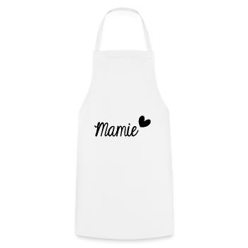 SUPER MAMIE. MAMIE. FÊTE DES MÈRES. BONNE FÊTE - Tablier de cuisine - blanc - Devant - AI Model Male 185 dark (185cm)