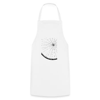 Chemise à rayons de bicyclette - Tablier de cuisine - blanc - Devant - AI Model Male 185 dark (185cm)