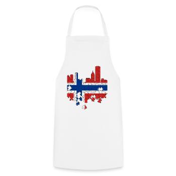 Norway Flag Scandinavia Norwegian Flag - Cooking Apron - white - Front - AI Model Male 185 dark (185cm)