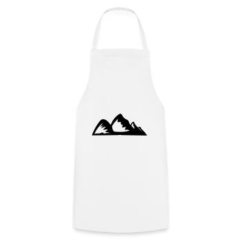 Mountains Mountain Mountains 12 - Cooking Apron - white - Front - AI Model Male 185 dark (185cm)
