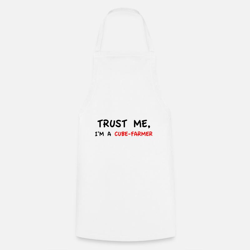 Trust Me I'm a Cube-Farmer - Kochschürze - Weiß