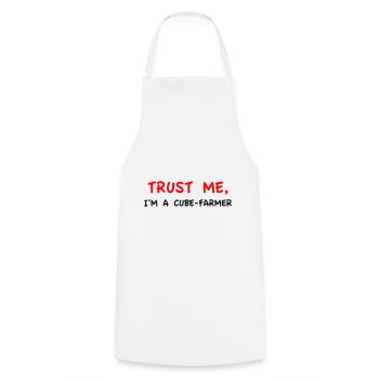 Croyez-moi, je suis un Cube-Farmer - Tablier de cuisine - blanc - Devant - AI Model Male 185 dark (185cm)