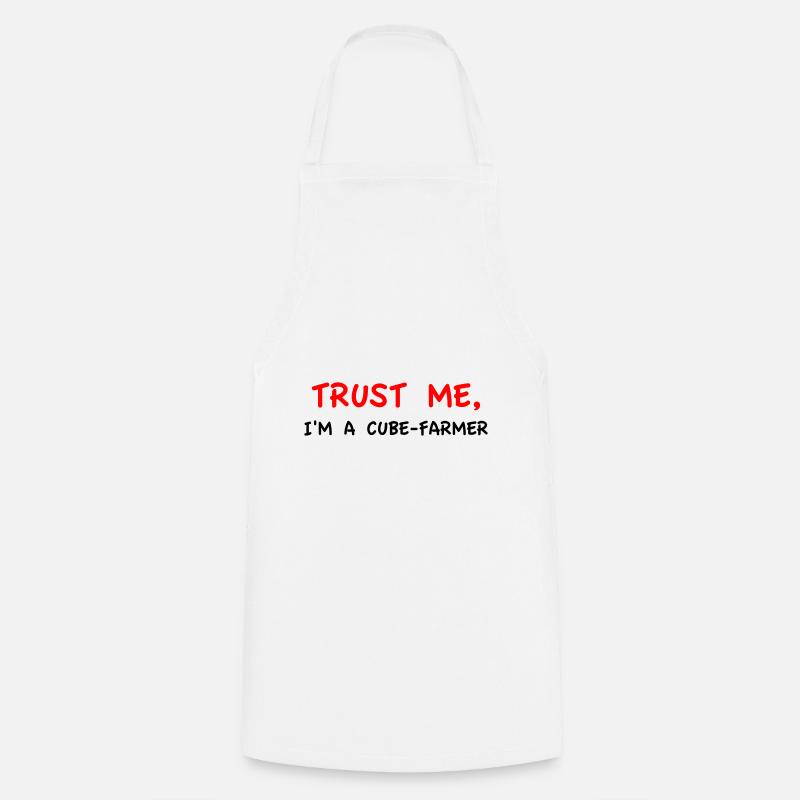 Trust me I'm a Cube-Farmer - Cooking Apron - white