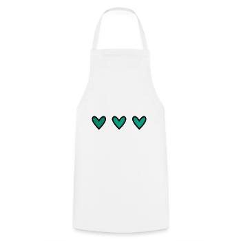 HAPPY BIRTHDAY. HAPPY BIRTHDAY. ANNIVERSARY. - Cooking Apron - white - Front - AI Model Male 185 dark (185cm)