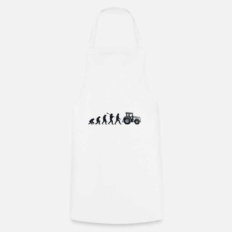 Darwin Evolution for Farmers 🚜 - Cooking Apron - white
