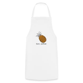 ananas - Tablier de cuisine - blanc - Devant - AI Model Male 185 dark (185cm)