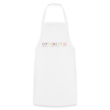Optimist - Kochschürze - Weiß - Vorne - AI Model Male 185 dark (185cm)