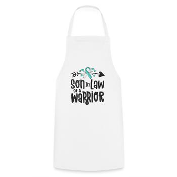 Son-In-Law Of A Warrior Cervical Cancer Family - Cooking Apron - white - Front - AI Model Male 185 dark (185cm)