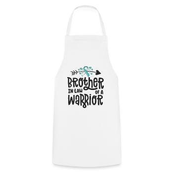 Brother-In-Law Of A Warrior Cervical Cancer - Cooking Apron - white - Front - AI Model Male 185 dark (185cm)