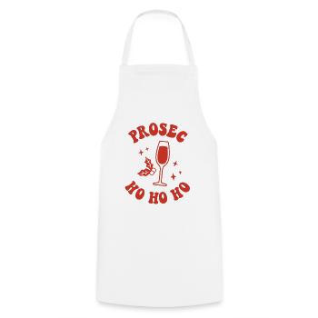 Prosec Ho Ho Ho Lustige Weihnachts-Trinkparty - Kochschürze - Weiß - Vorne - AI Model Male 185 dark (185cm)
