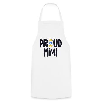 Proud Mimi Down Syndrome Grandma Family T21 - Cooking Apron - white - Front - AI Model Male 185 dark (185cm)