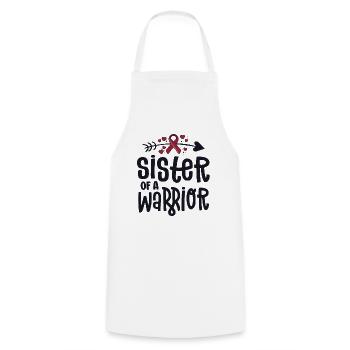 Sister Of A Warrior Vascular Malformation - Cooking Apron - white - Front - AI Model Male 185 dark (185cm)