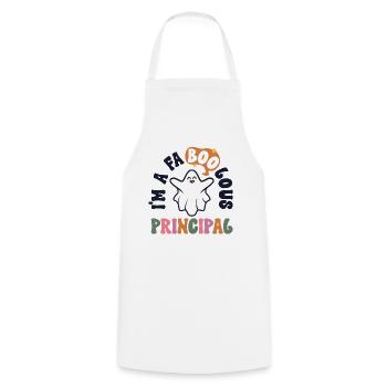 Faboolous Principal Retro Halloween Vintage - Cooking Apron - white - Front - AI Model Male 185 dark (185cm)