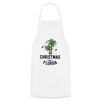 Christmas In Florida Deck The Palm Trees Family - Cooking Apron - white - Front - AI Model Male 185 dark (185cm)