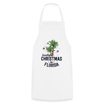 Familienweihnacht in Florida Palmen Weihnachten Strand - Kochschürze - Weiß - Vorne - AI Model Male 185 dark (185cm)
