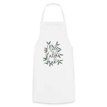 Mele Kalikimaka Christmas Lights Festive Holiday - Cooking Apron - white - Front - AI Model Male 185 dark (185cm)