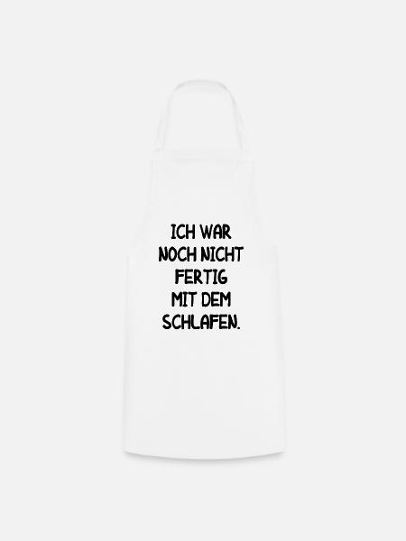 Müde Faul Job Schlafen Fertig Mitarbeiter Geschenk - Kochschürze - Weiß