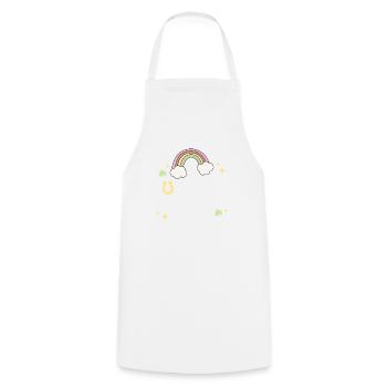 Le bibliothécaire le plus chanceux qui ait jamais lu Retro St Patricks - Tablier de cuisine - blanc - Devant - AI Model Male 185 dark (185cm)