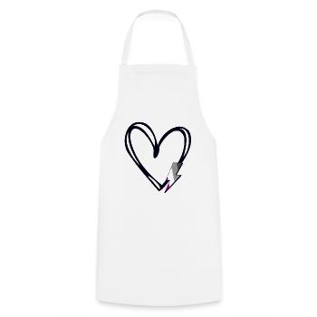 Subtil Ace Pride Fier allié Mois de la fierté Asexué - Tablier de cuisine - blanc - Devant - AI Model Male 185 dark (185cm)