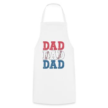 Baseball Dad Chemise Rétro Fête des Pères Vintage - Tablier de cuisine - blanc - Devant - AI Model Male 185 dark (185cm)