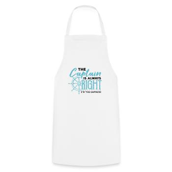 Captain Captain Boat Yacht Anchor Sail Gift - Cooking Apron - white - Front - AI Model Male 185 dark (185cm)