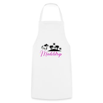 Girls Trip 2020 Mädelstrip Mädelstour Frauentrip - Kochschürze - Weiß - Vorne - AI Model Male 185 dark (185cm)