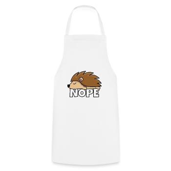 Nope porc-épic - Tablier de cuisine - blanc - Devant - AI Model Male 185 dark (185cm)