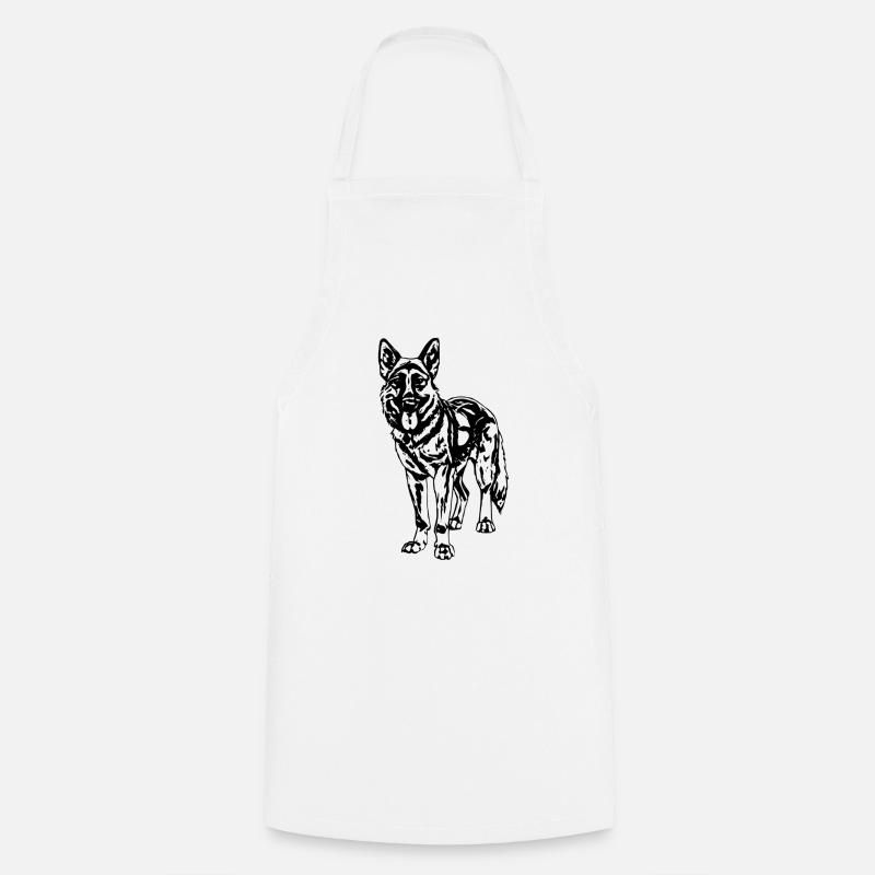 Schäferhund - Kochschürze - Weiß