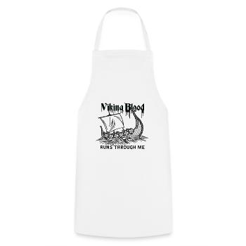 Viking Blood Runs through me, Vikings, Vikings - Cooking Apron - white - Front - AI Model Male 185 dark (185cm)