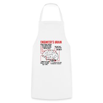 Ingénieurs Cerveau Technique De Technologie Cadeau - Tablier de cuisine - blanc - Devant - AI Model Male 185 dark (185cm)