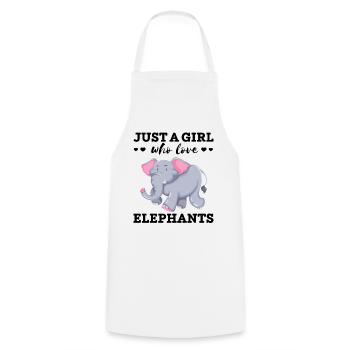 Elephant Gift Birthday Saying Women - Cooking Apron - white - Front - AI Model Male 185 dark (185cm)