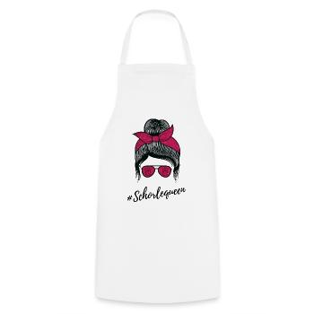 Schorlequeen - Pfalz - Pfälzer Weinfest Pfälzerin - Kochschürze - Weiß - Vorne - AI Model Male 185 dark (185cm)