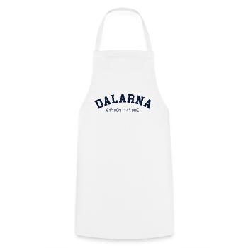 Dalarna Sweden Coordinates GPS Map Hiking - Cooking Apron - white - Front - AI Model Male 185 dark (185cm)