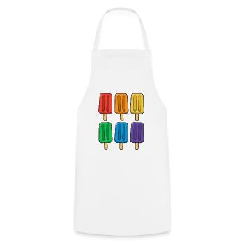 LGBT Flag Eis am Stiel 4. Juli Gay Subtle Pride - Kochschürze - Weiß - Vorne - AI Model Male 185 dark (185cm)