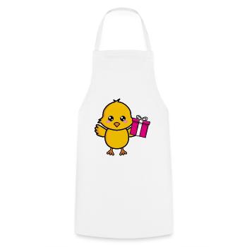 Chick Cute Birthday Birthday Gift - Cooking Apron - white - Front - AI Model Male 185 dark (185cm)