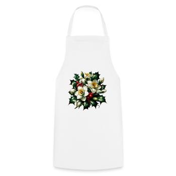 Stechpalme und Narzisse Dezember Geburtsmonat Blumen - Kochschürze - Weiß - Vorne - AI Model Male 185 dark (185cm)