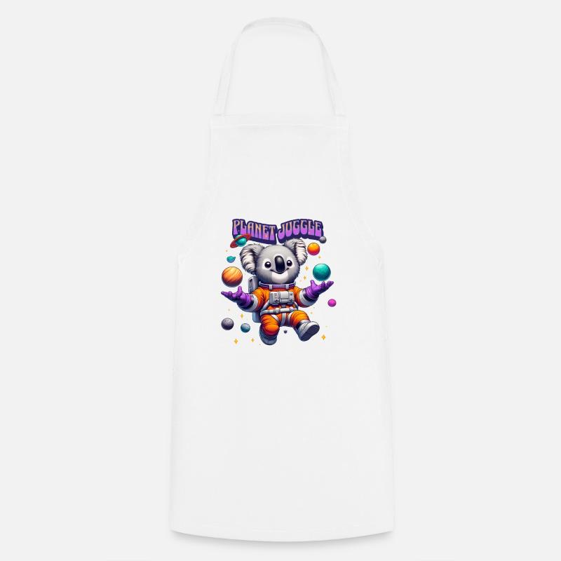 Koala in Space: Planet Juggler - Cooking Apron - white