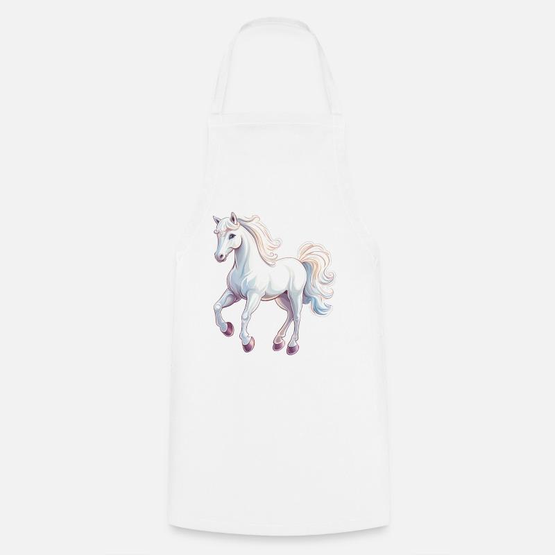 Cheval - Tablier de cuisine - blanc