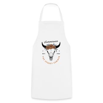 Summerween spooky summer party halloween aesthetic - Cooking Apron - white - Front - AI Model Male 185 dark (185cm)