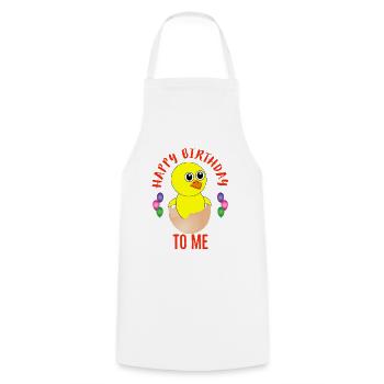 Anniversaire, Anniversaire, Anniversaire, Anniversaire, Anniversaire - Tablier de cuisine - blanc - Devant - AI Model Male 185 dark (185cm)