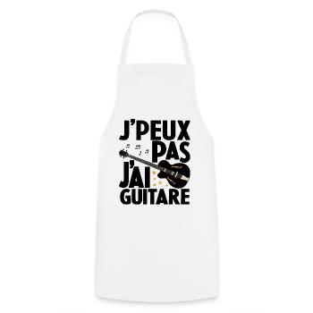 Je Peux Pas J'ai Guitare Drôle Guitare - Tablier de cuisine - blanc - Devant - AI Model Male 185 dark (185cm)