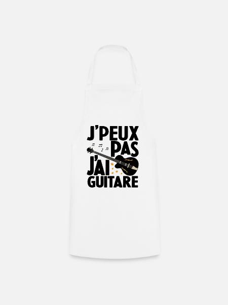 Je Peux Pas J'ai Guitare Drôle Guitare - Tablier de cuisine - blanc
